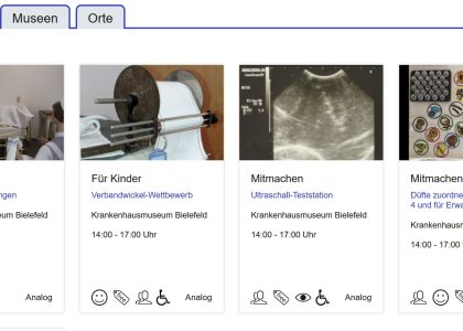Krankenhausmuseum am Internationalen Museumstag mit 4 analogen Aktionen dabei